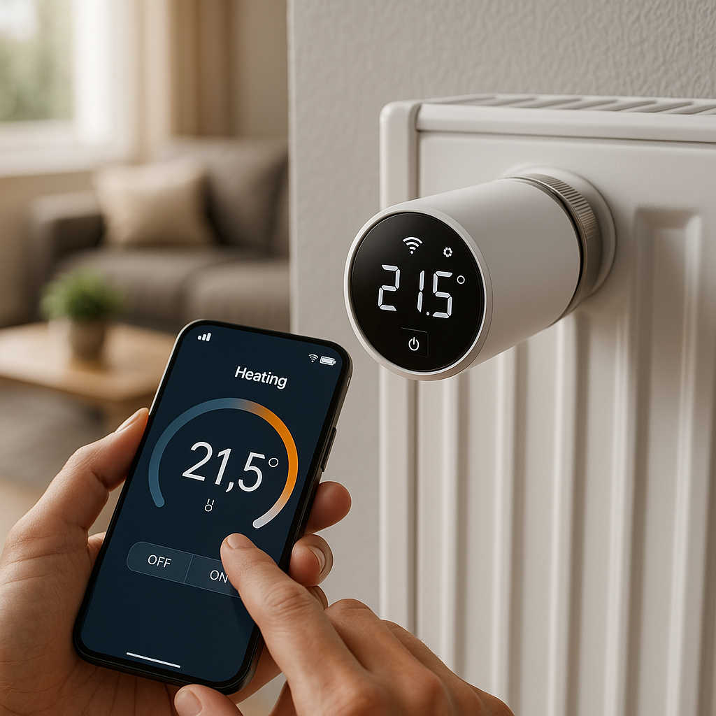 Intelligenter digitaler Thermostat zur smarten Heizungssteuerung und Energieeinsparung