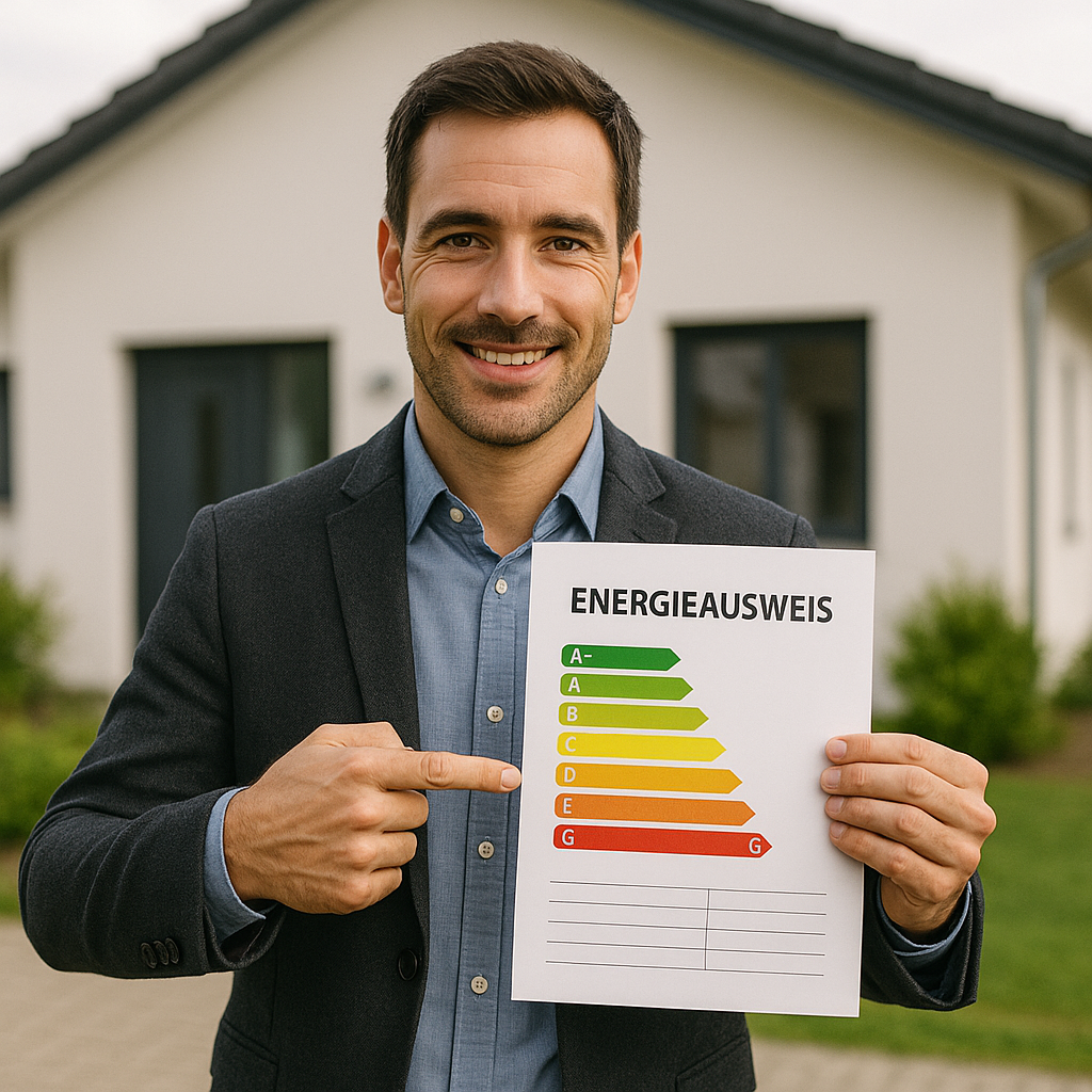 Energieausweis Verbrauch für Einfamilienhaus mit Energieeffizienzklassen und Verbrauchswerten